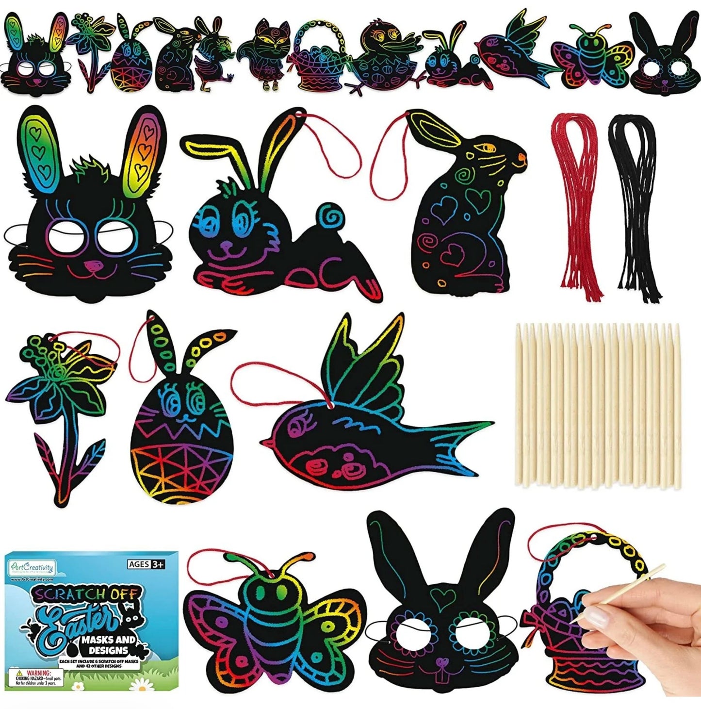 Scratch Off Easter Masks & Designs