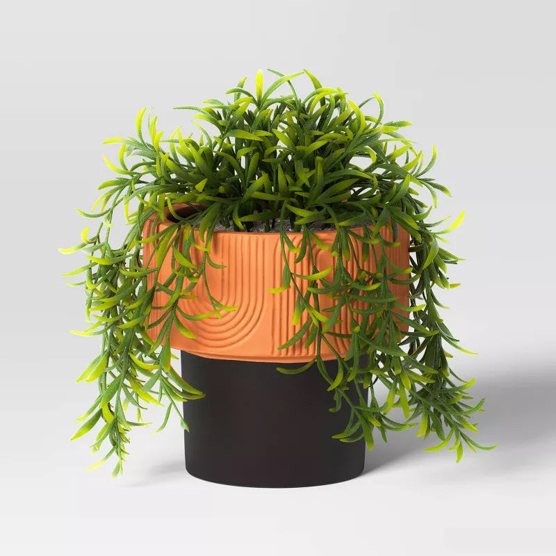 Arches Indoor Outdoor Planter Pot 8.25"x8.125" Terracotta Orange - Threshold™ - MINOR COSMETIC DAMAGE DUE TO SHIPPING (see pictures)