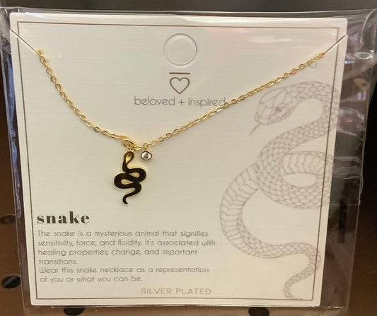 SILVER PLATED SNAKE NECKLACE
