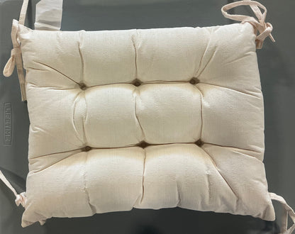 Sweet Home Collection™ Rocking Chair Cushion 2 Piece Tufted Non Slip Set of Upper and Lower Cushions in Linen