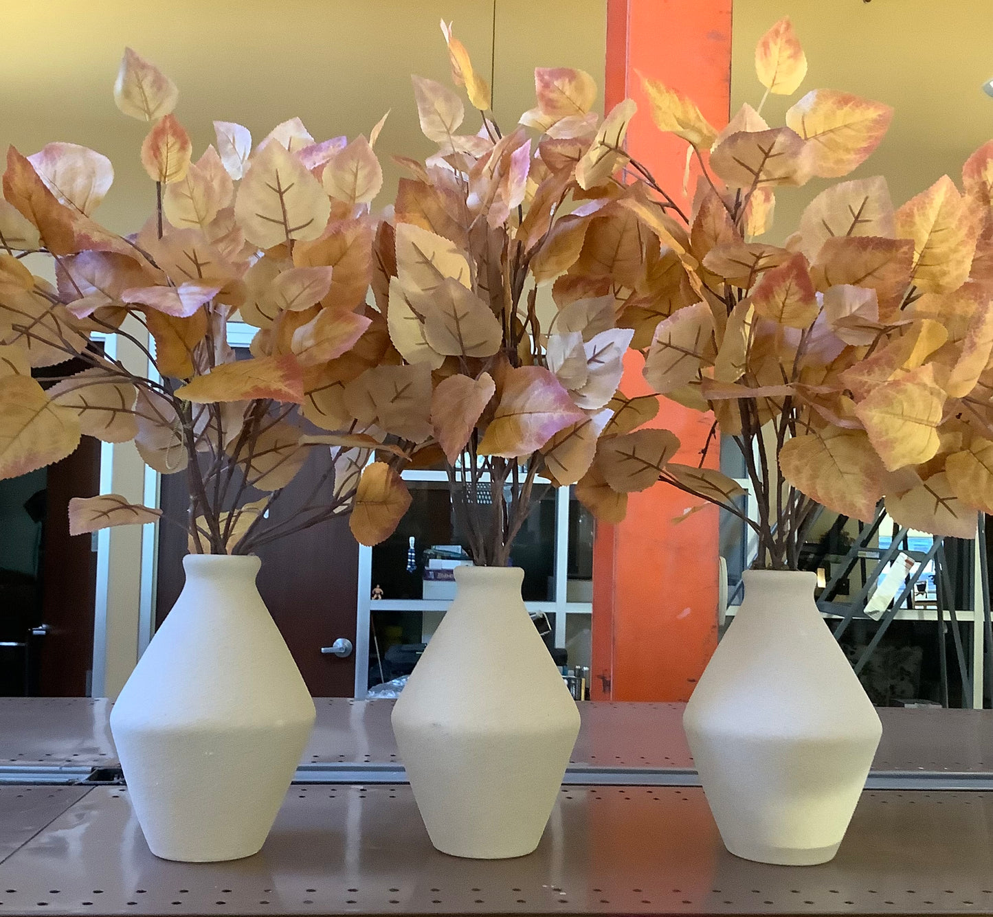 15.5" Faux Rusted Silver Dollar Eucalyptus