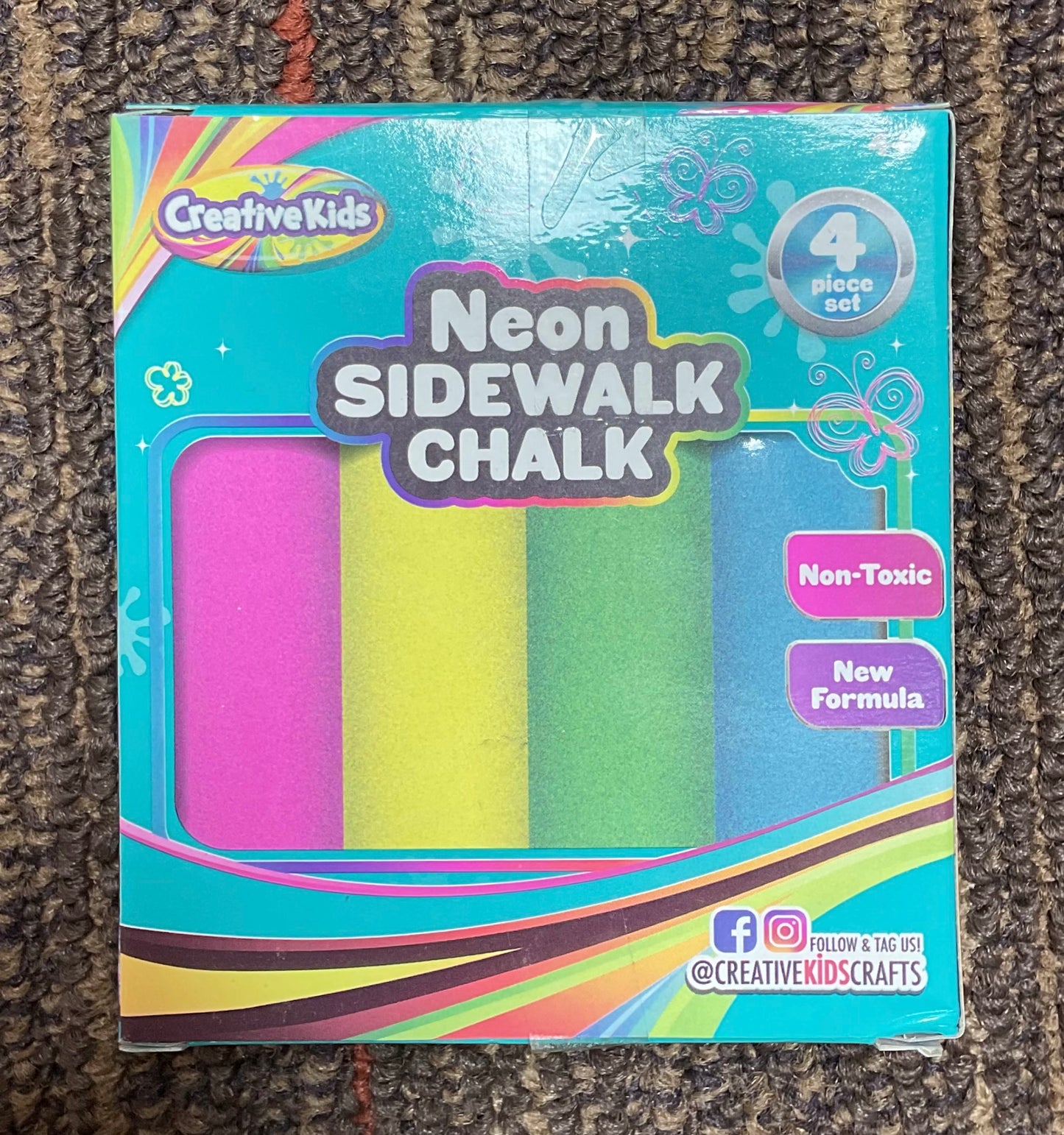Neon sidewalk chalk - 4 piece set