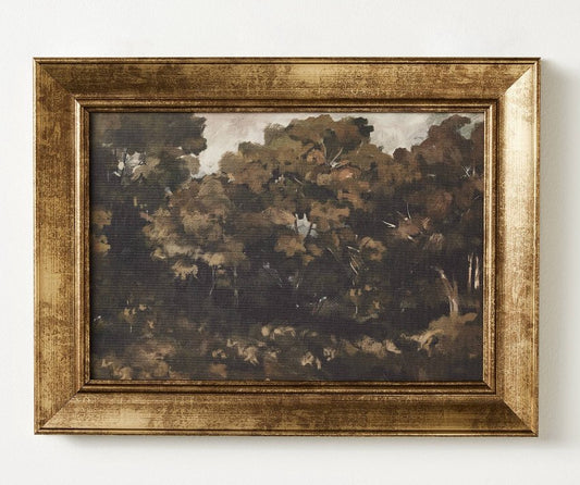 FINAL SALE - 16"x12" Moody Trees Framed Wall Canvas Board