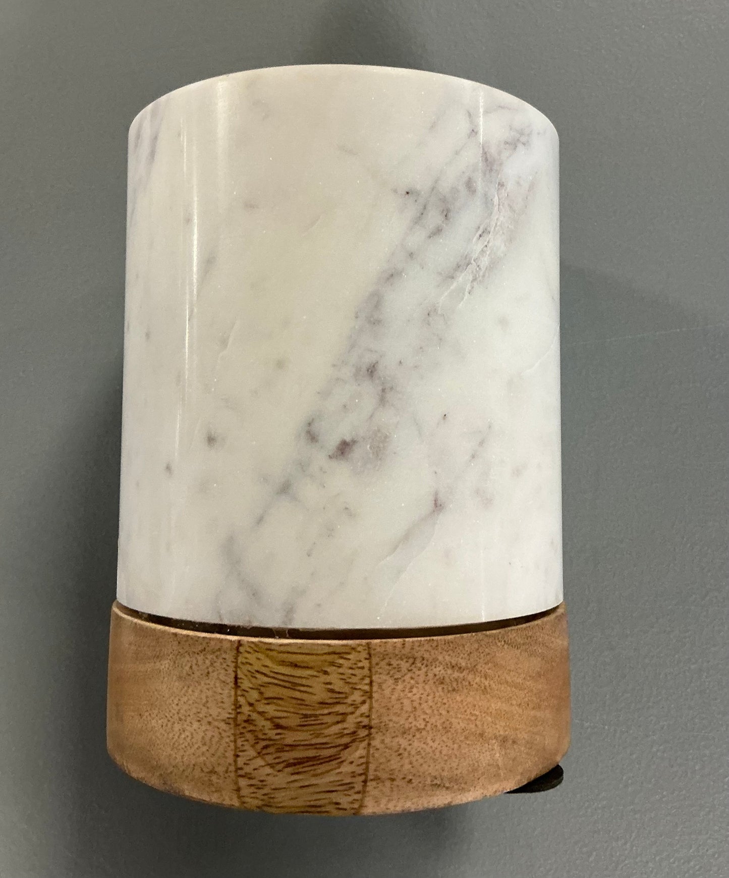 THRIFTY 70 -Linden Street Mango Wood & Marble Utensil Holder - Open Box - USED (See Pictures)- FINAL SALE- NO RETURNS - AS IS