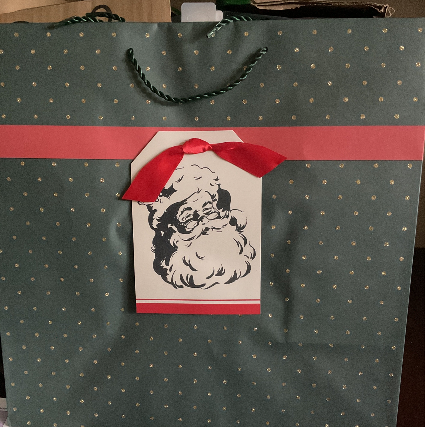 Christmas Santa face Gift Bag