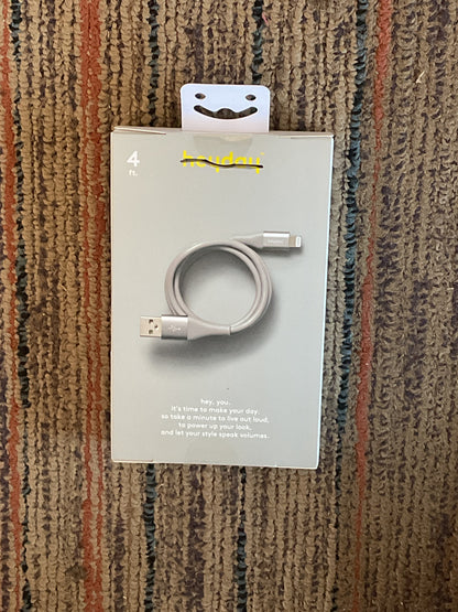 Lightning to USB-A Charging Cable-4ft- Gray