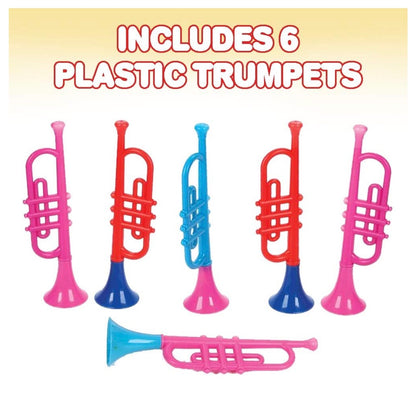 ArtCreativity 13" Plastic Trumpets – Set of 6