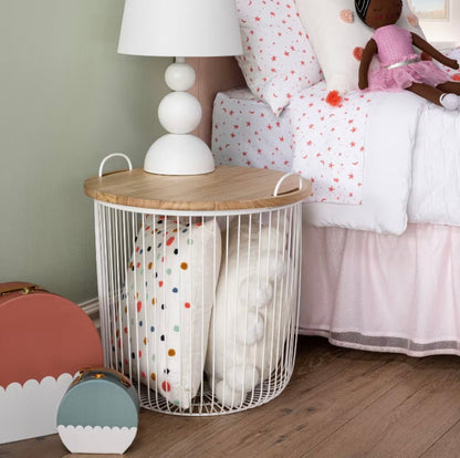 Wire Kids' Storage Floor Bin - White - Minor Cosmetic Damage (see pictures)