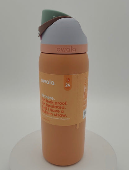 Owala 32oz FreeSip Stainless Steel Water Bottle - Minor Cosmetic Damage (see pictures) - Tops May Vary, Some May Be Missing Packaging