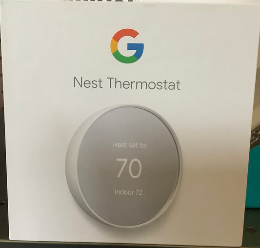 Google Nest Thermostat Cotton Snow: Energy Star Certified, Wi-Fi Enabled, Smartphone App Control, Backlit Display