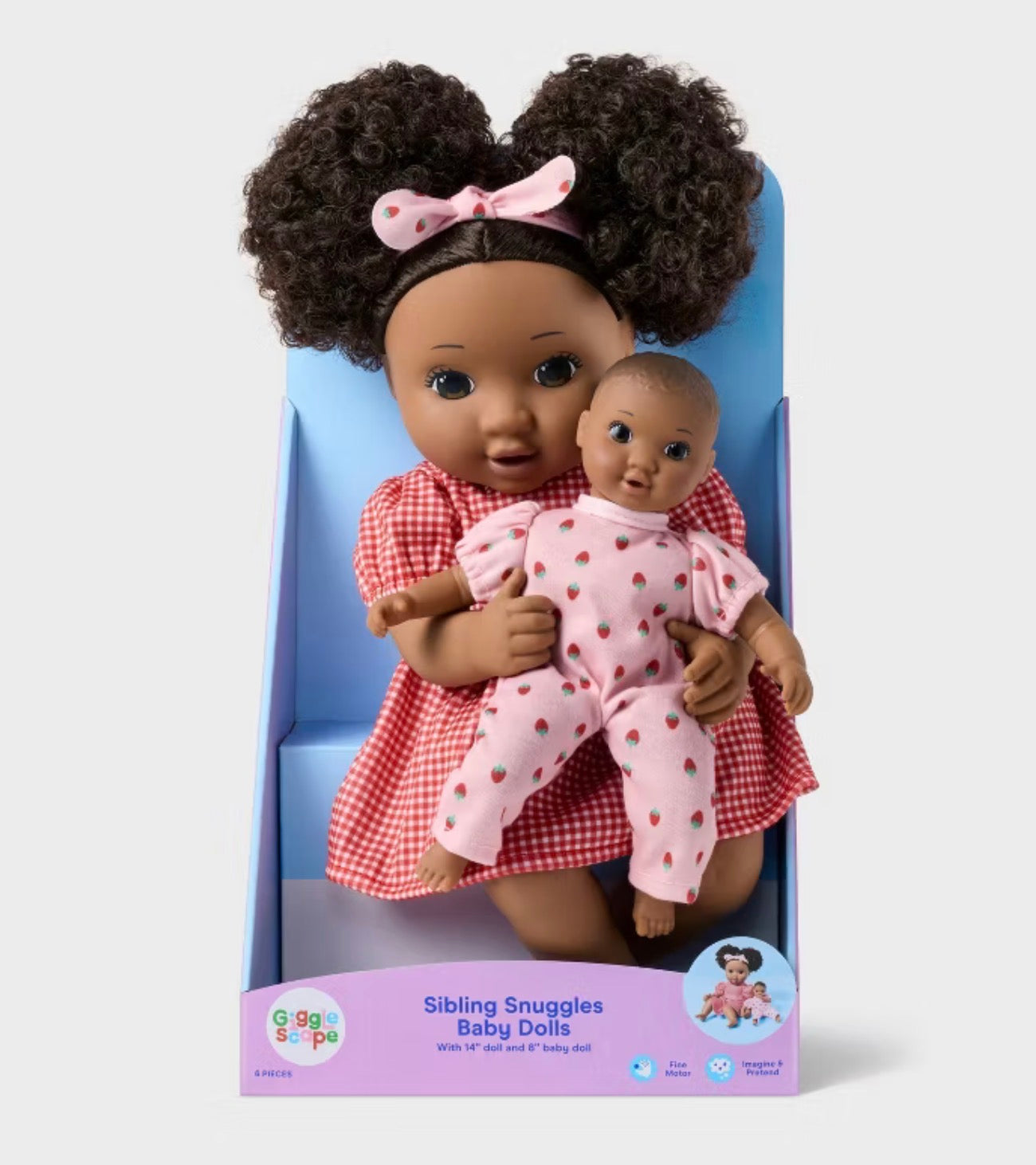 14" Toddler Doll + Mini Baby Doll - Gigglescape™ - Damaged Packaging