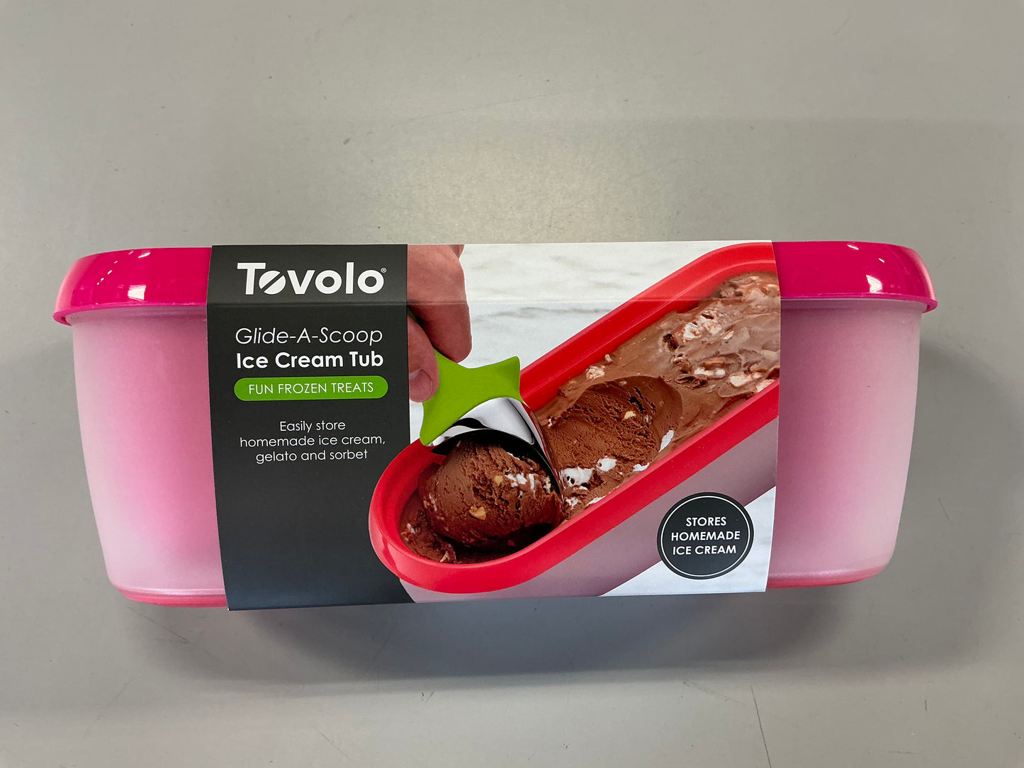 Glide-A-Scoop Ice Cream Tub - 1.5 QT - Pink