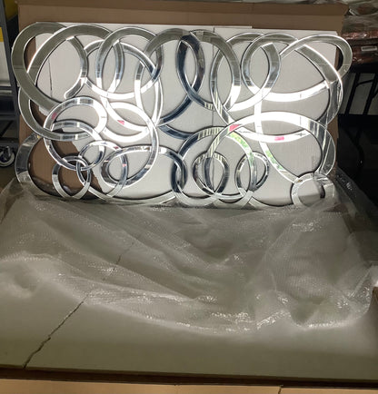 35"X64" Glass Geometric Room Wall
Mirror Silver