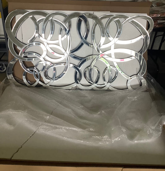35"X64" Glass Geometric Room Wall
Mirror Silver