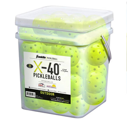 Franklin Sports Bucket X40 Pickleballs - 36pk
