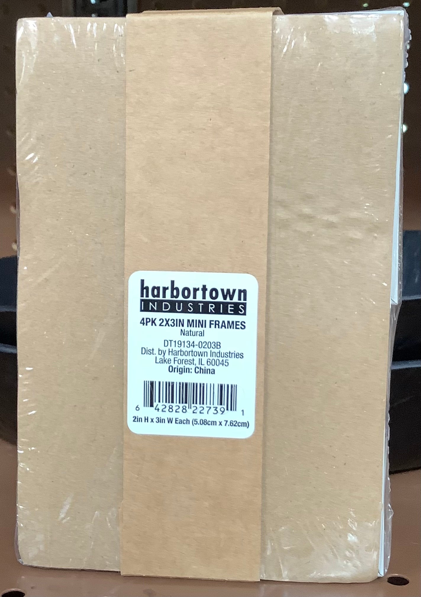 Harbortown 4pk 2"x3" Soft Linear Profile Mini Picture
Frames Natural