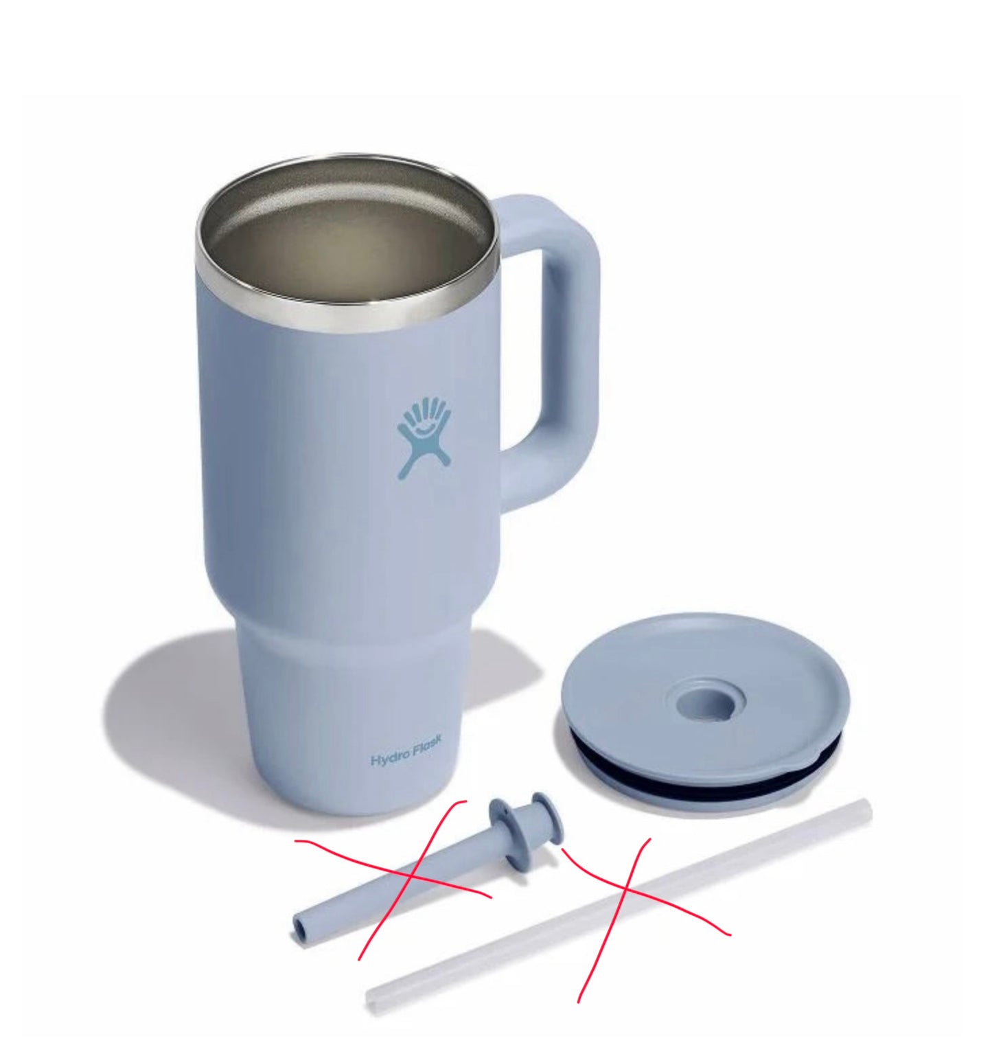 Hydro Flask 32 oz all around travel tumbler stainless steel - Minor Cosmetic Damage - MISSING STRAW (see pictures)