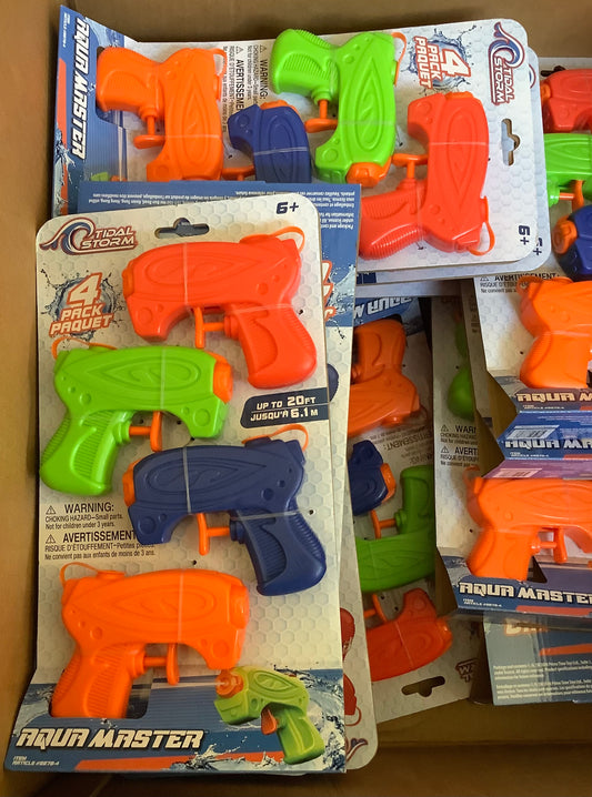 4-Pack Tidal Storm Kids' Aqua Master Power Water Blasters
