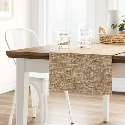14x108" Textured Ramine Hemp Table Runner Natural - Threshold™