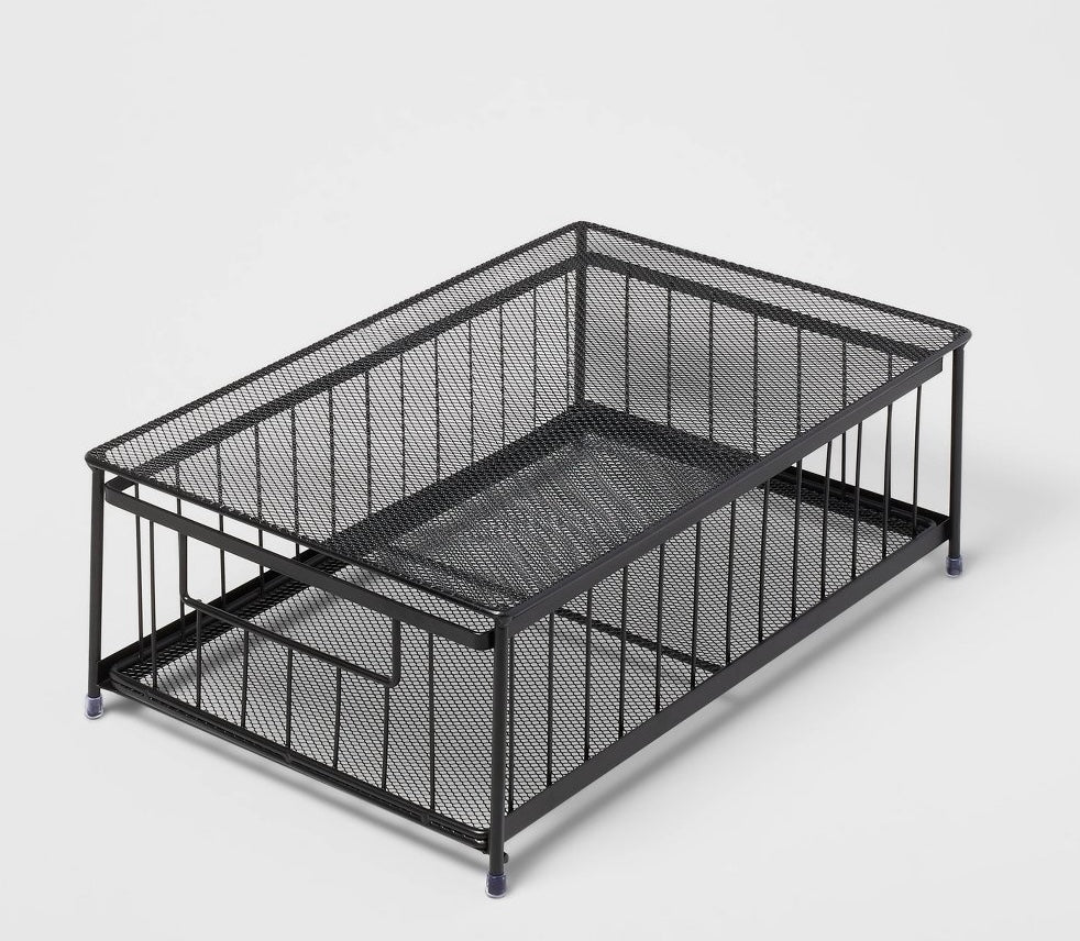 Small Stackable Slide Out Drawer Black