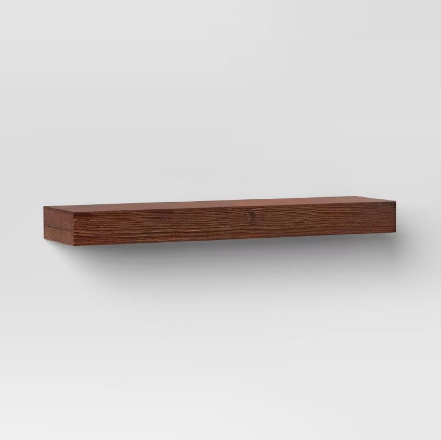 THRIFTY 70 - 24" Floating Dark Wood Shelf - Walnut Brown - Threshold™: Wall-Mounted, Open Shelving - Open Box - USED - NO HARDWARE INCLUDED (See Pictures)- FINAL SALE- NO RETURNS - AS IS