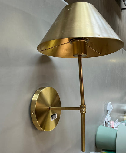 THRIFTY 70 - Metal Wall Sconce Brass - Threshold™ designed with Studio McGee - Open Box - USED/MISSING CORD & REMOTE (See Pictures)- FINAL SALE- NO RETURNS - AS IS