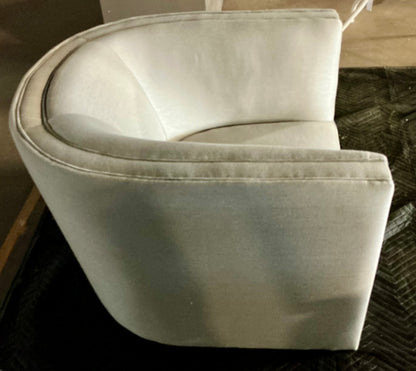 Thrifty 70 - Barrel Accent Chair - Soft Grey - Open Box - USED/DAMAGED - MISSING LEGS (See Pictures)- FINAL SALE- NO RETURNS - AS IS - FOR PICKUP ONLY