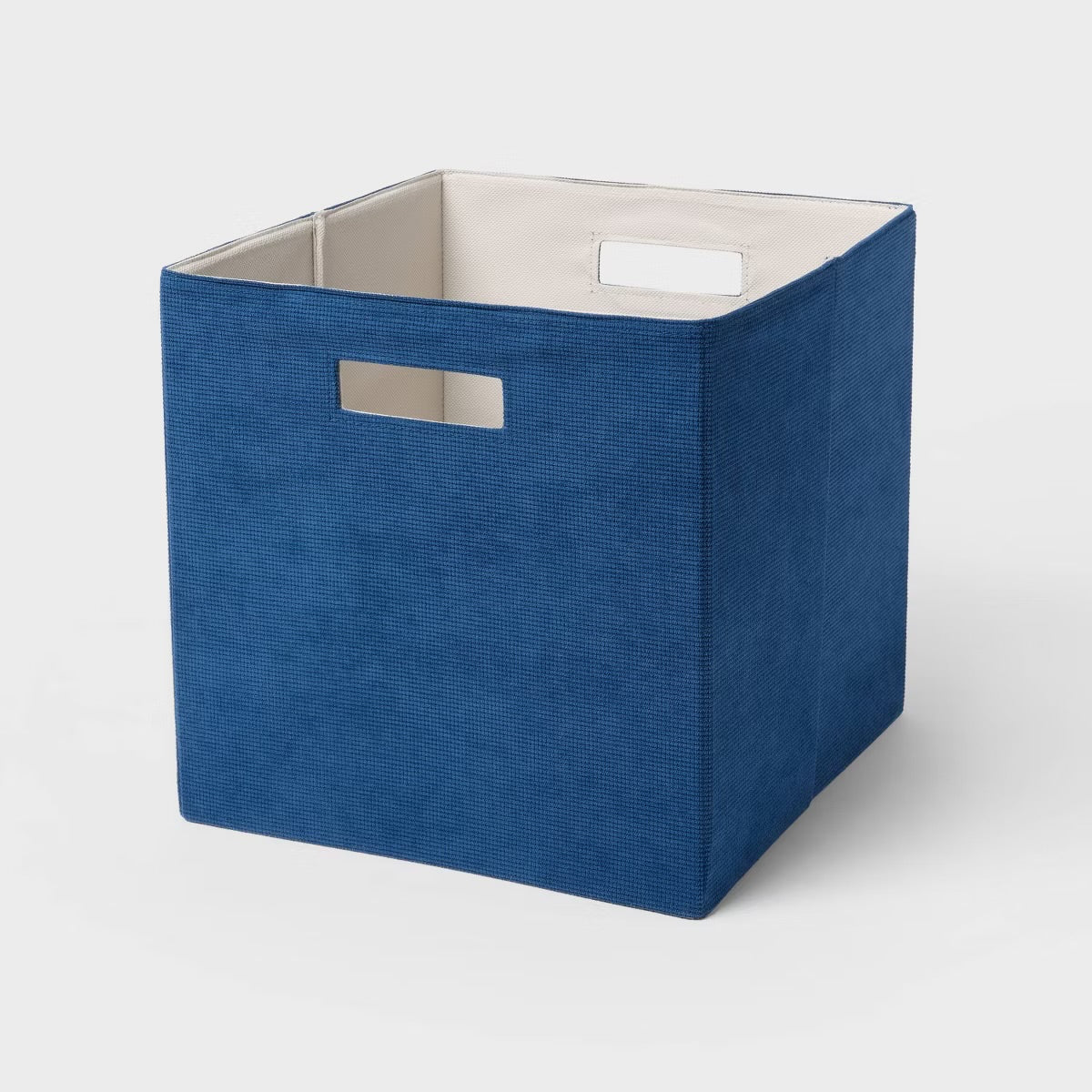 13''x13'' Fabric Decorative Storage Bin Textured Navy - Brightroom™: 13 Inch Storage Cube, Decorative Storage