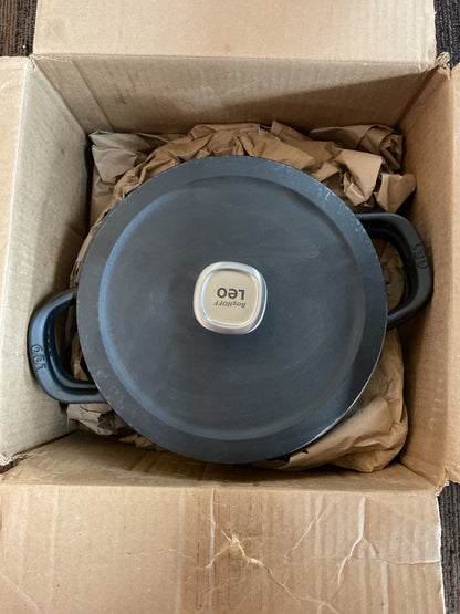 Graphite 3-Piece Enamel Cast Iron Nonstick Cookware Set in Black