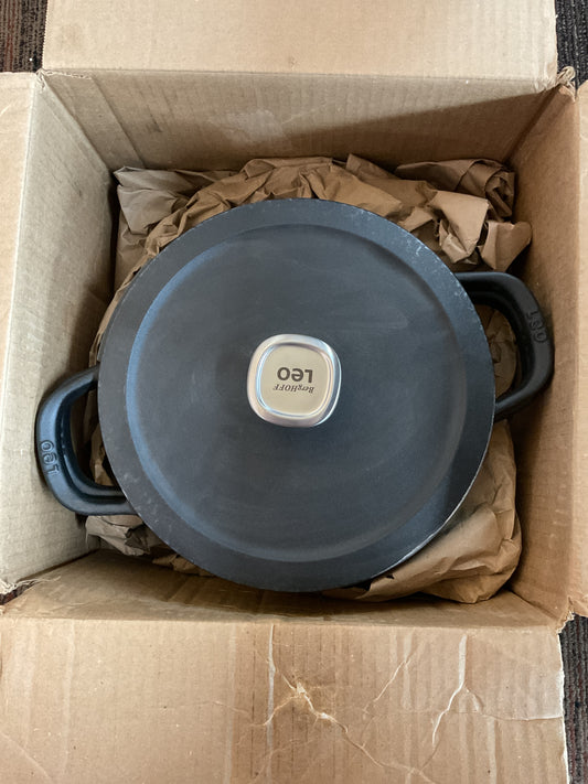 Graphite 3-Piece Enamel Cast Iron Nonstick Cookware Set in Black