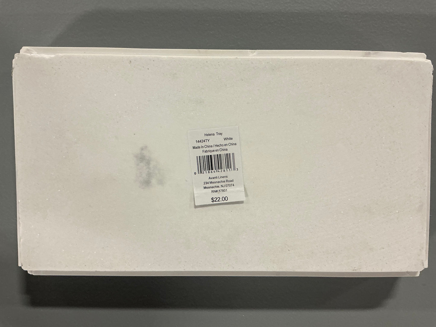 Avanti Helena Marble Vanity Tray - minor cosmetic imperfections (see pictures) - AS IS