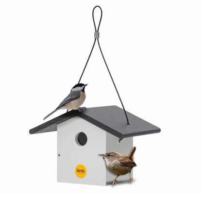Birds Choice 7" Modern Farmhouse - Wren House - Black & White - Movable Roof