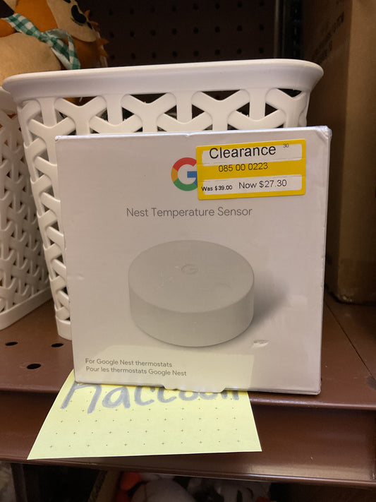 NEW!!!! Google Nest Temperature Sensor: Thermostat Sensor, Bluetooth, Voice Control, Google Assistant Compatible, White