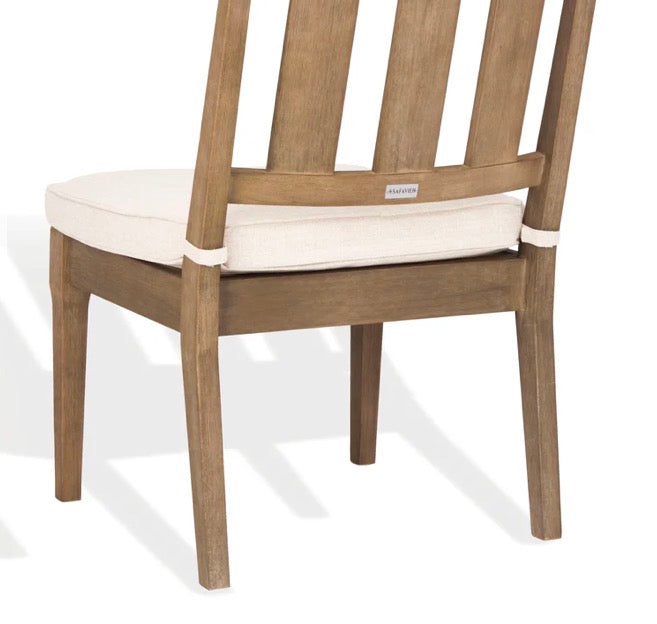 THRIFTY 70 - Set of 4 Outdoor Dinning Chair Cushions (22”x19”x3”)- Ivory - CHAIR NOT INCLUDED-  USED - AS IS - NO RETURNS
