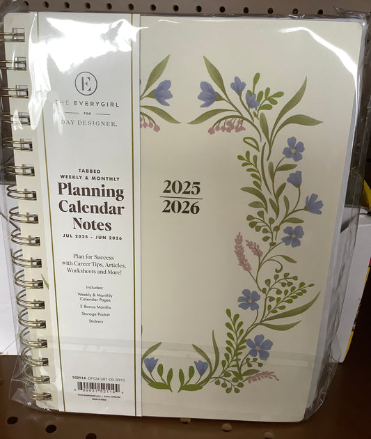 CLEARANCE - FINAL SALE - Blue Sky The Everygirl 25/26 Weekly/Monthly Planning
Calendar