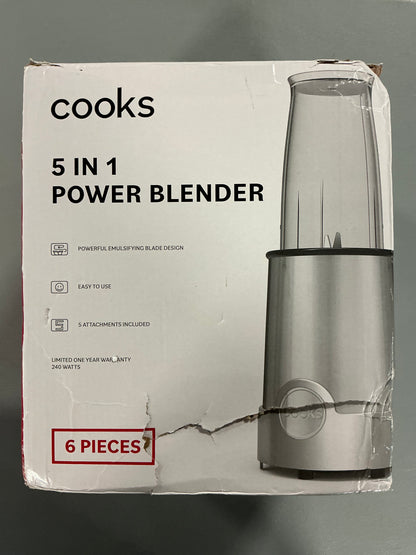THRIFTY 70 - Cooks 5-in-1 Power Blender - Open Box - USED (See Pictures)- FINAL SALE- NO RETURNS - AS IS