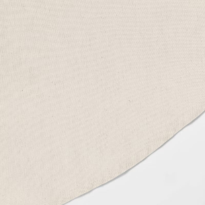 70" Linen Blend Round Tablecloth Cream - Threshold™