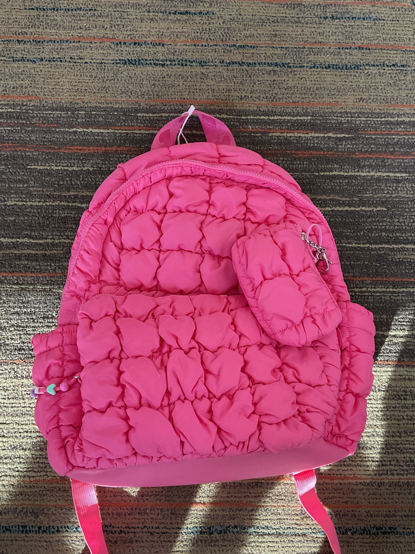 Pink Puffy Backpack