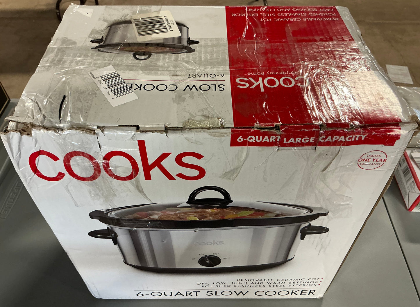 THRIFTY 70 - Cooks 6 quarts Slow Cooker - Open Box - USED (See Pictures)- FINAL SALE- NO RETURNS - AS IS