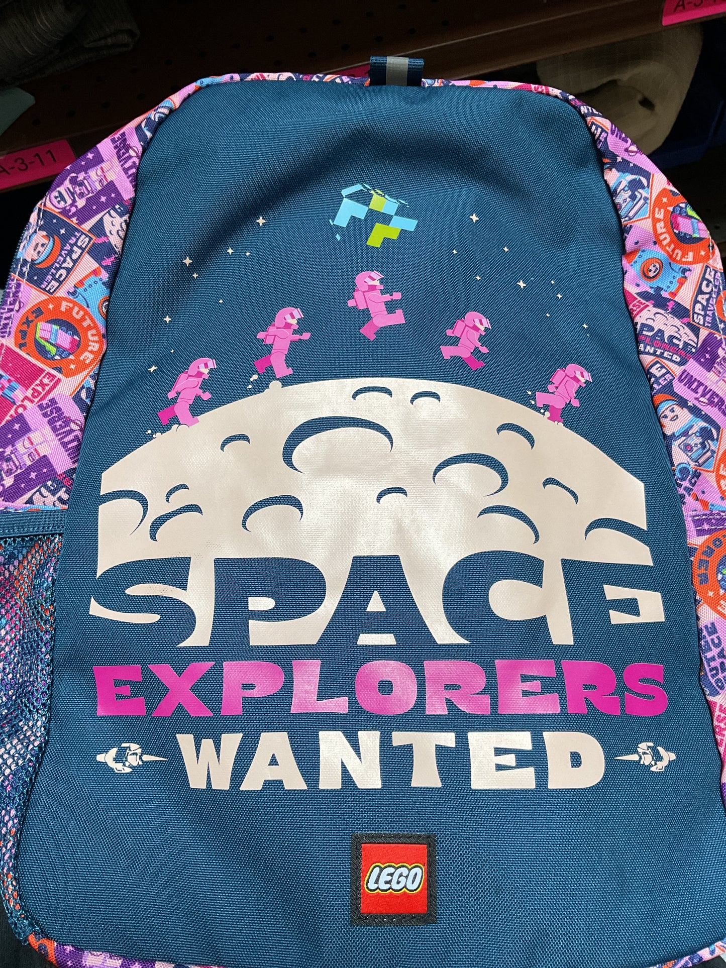 (Clearance )LEGO Space Kids' 16" Backpack- Space Explorer: Star Pattern, Water-Resistant Design