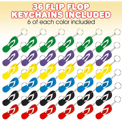 Flip Flop Keychains, Set of 36