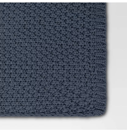 Oversized Recycled Knit Throw Blanket - Midweight, Machine Washable, Cozy Home Accessory - 50”X70”