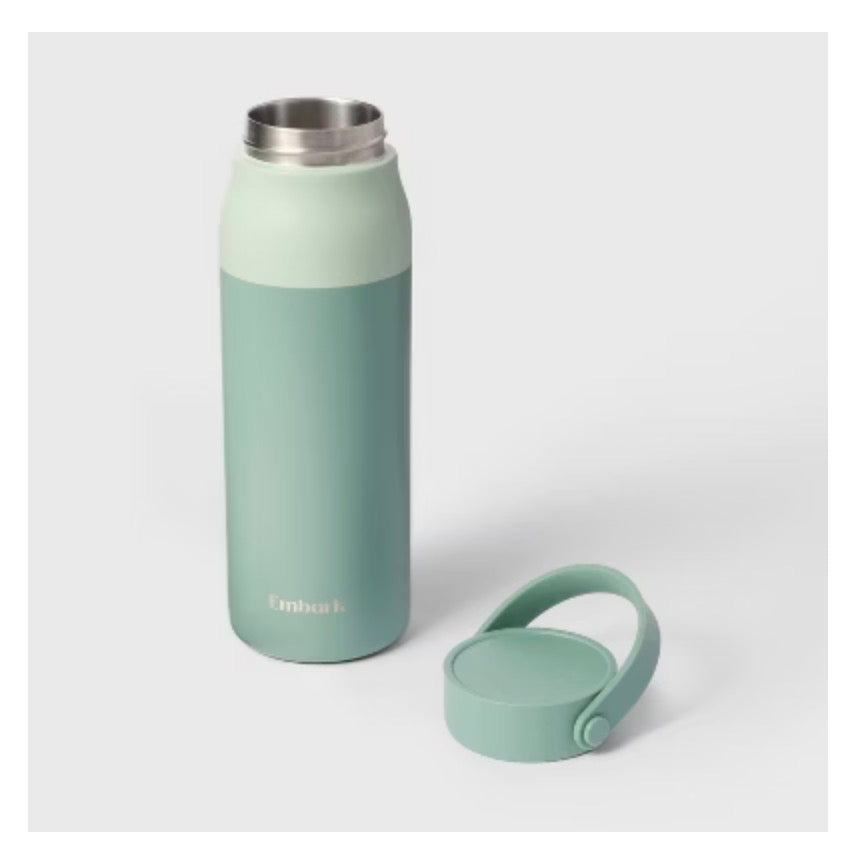 32oz Stainless Steel Hydration Water Bottle - Portable Drinkware, Polypropylene Lid - MINOR COSMETIC DAMAGE (see pictures)(clearance)
