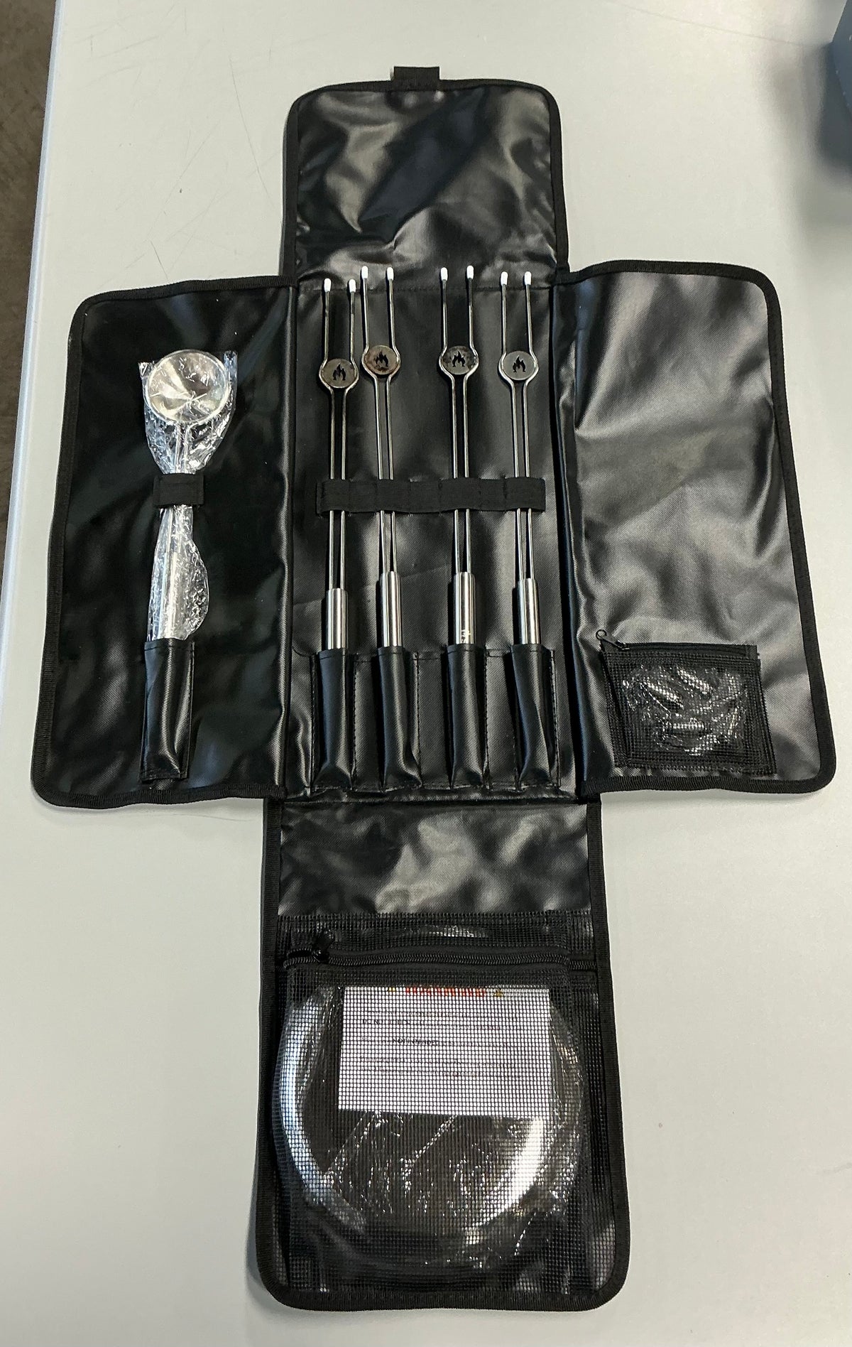 THRIFTY 70 - Solo Stove 10 pc Mesa XL Tabletop Firepit Tool Kit Stainless Steel Finish - Open Box - USED (See Pictures)- FINAL SALE- NO RETURNS - AS IS