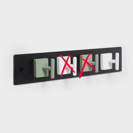 Magnetic Bar - Brightroom™ - Missing 2 Hooks ( see pictures) - Some Slight Cosmetic Damage Due to Shipping
