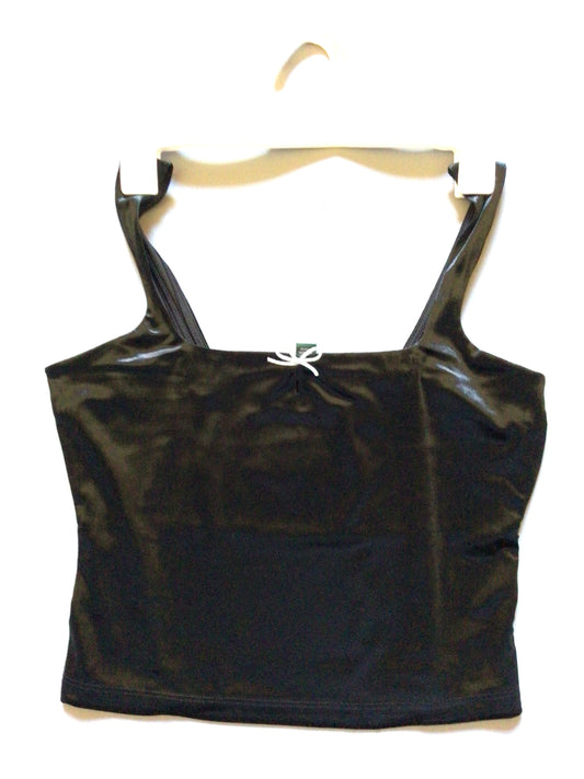 Women’s Tank Top Silver Bow-Black Velour M