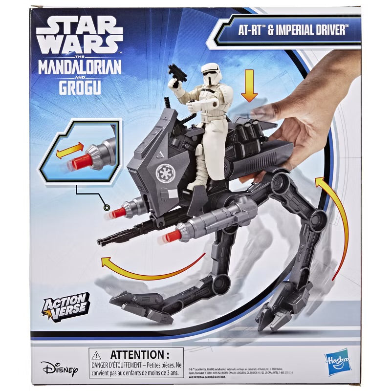 Star Wars ActionVerse AT-RT & Imperial Remnant AT-RT Driver - Minor Box Damage (see pictures)