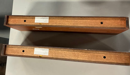 THRIFTY 70 - 24" Floating Dark Wood Shelf - Walnut Brown - Threshold™: Wall-Mounted, Open Shelving - Open Box - USED - NO HARDWARE INCLUDED (See Pictures)- FINAL SALE- NO RETURNS - AS IS