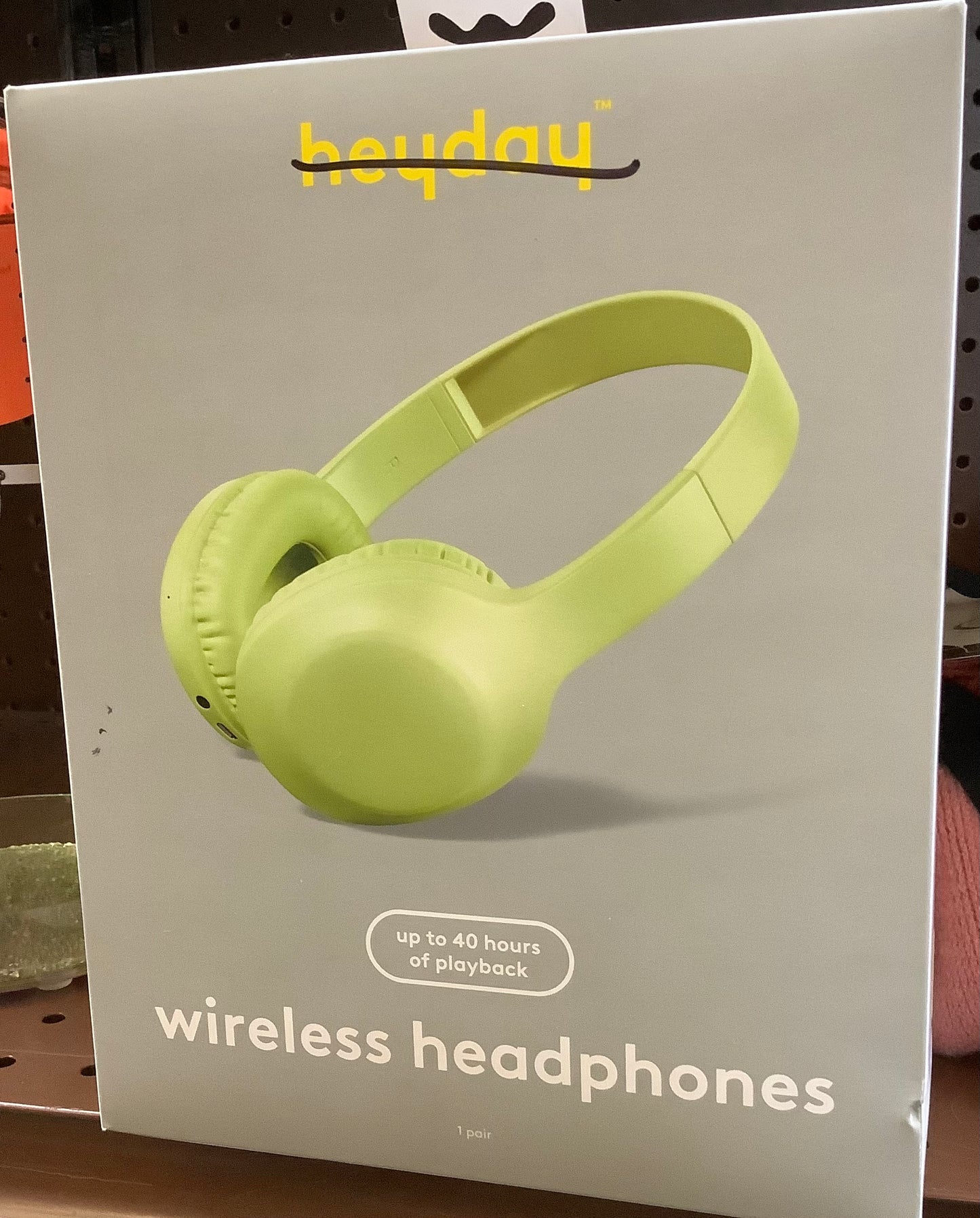 Built-In Microphone Wireless Banded Headphones -Pastel Lime: Hybrid Wired/Wireless, Adjustable Headband