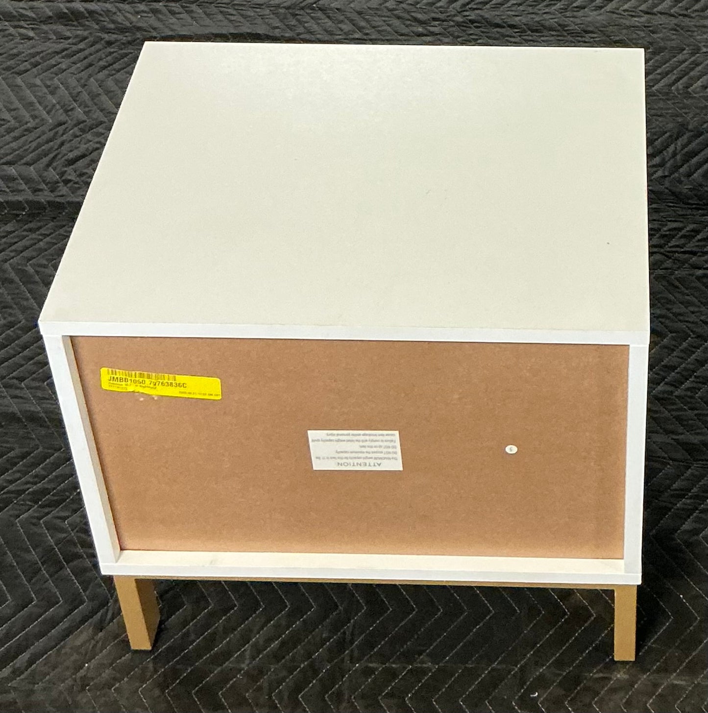 THRIFTY 70 - 2-Drawer Nightstand With Gold Metal Legs - Open Box - USED/MISSING ONE DRAWER (See Pictures)- FINAL SALE- NO RETURNS - AS IS